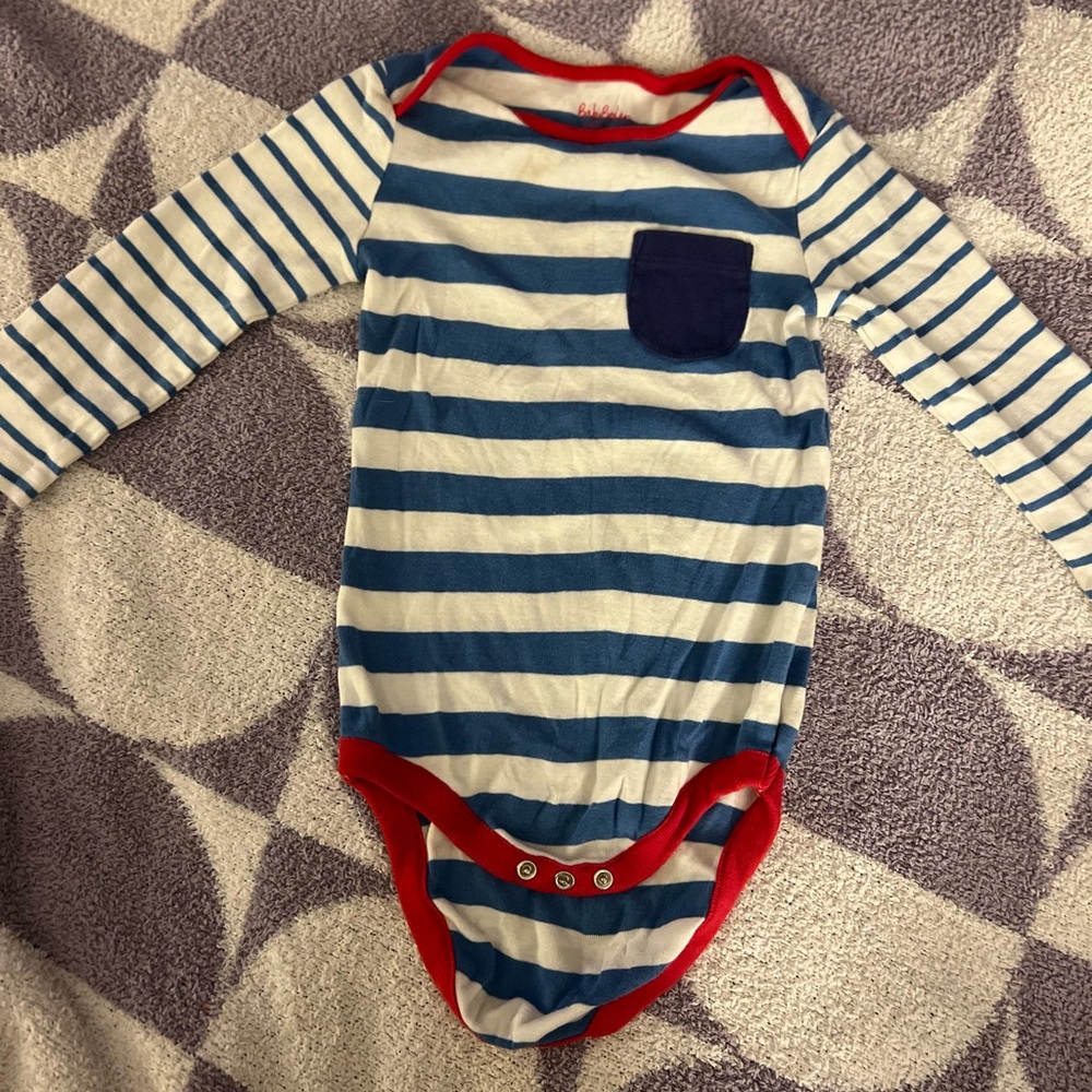 Baby Boden Striped Onesie